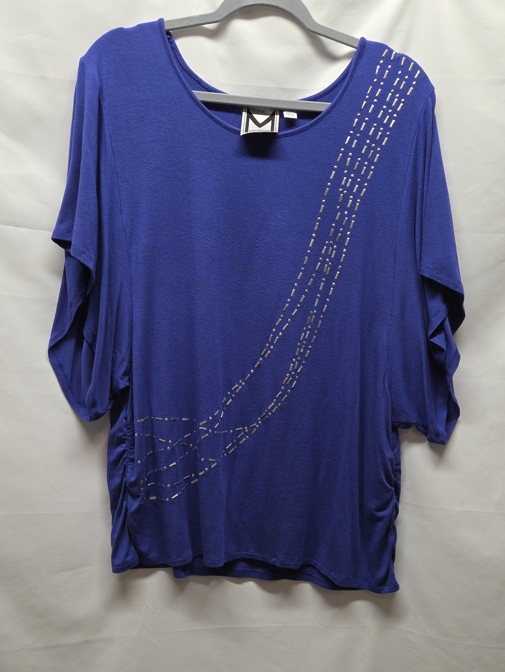 Marc Bouwer Royal Blue Embellished Dolman Tunic
